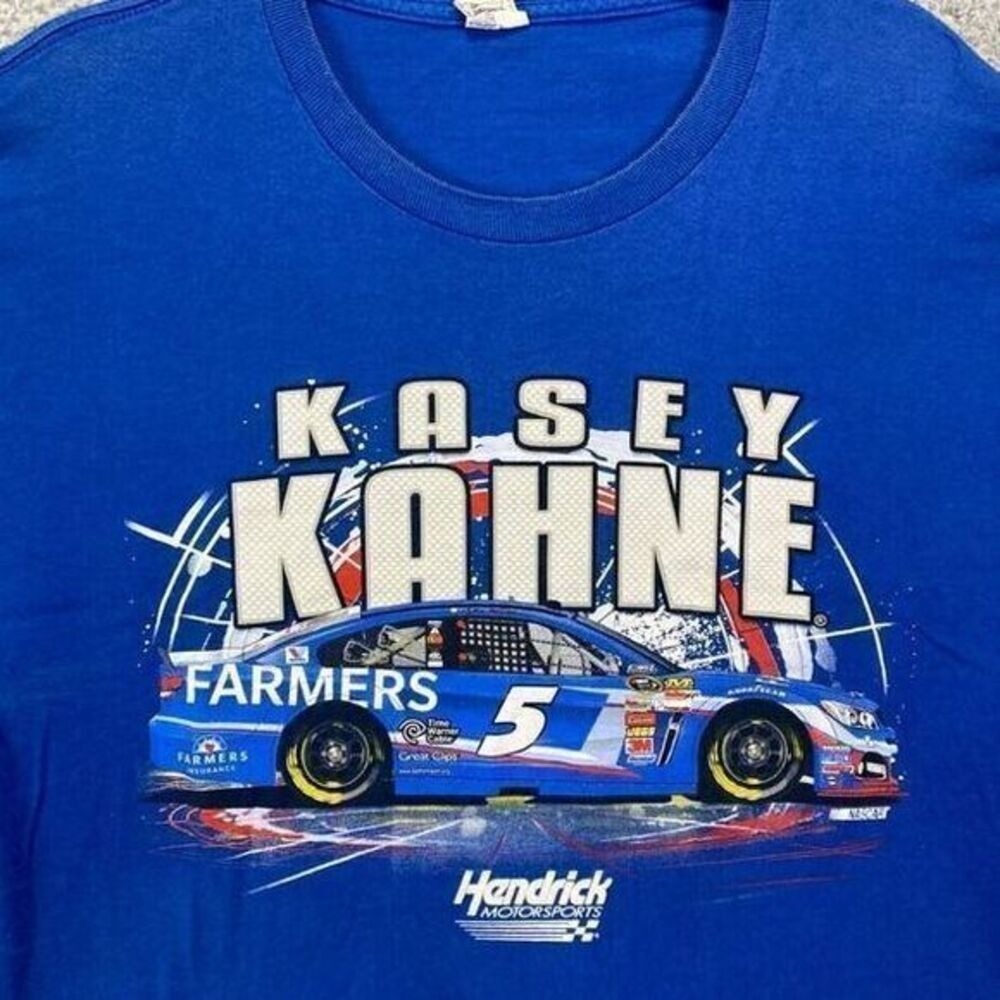 Kasey Kahne Racing T-Shirt Adult Large Blue Nascar Graphic Print Mens Alstyle